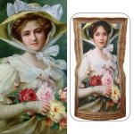 Halloweeni kost&uuml;&uuml;m Mona Lisa cos naljakas maal seinamaal p&auml;rlit&uuml;druk peokleit riietumine vanem-laps esinemiskost&uuml;&uuml;m adult one size (fits 160-180cm) white