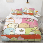 Jaapani Multifilm Sumikko Gurashi Anime Voodipesukomplekt Kawaii Armas Sumikkogurashis Tekikott Tekikate Padjap&uuml;&uuml;r Queen King 140cmx200cm