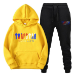 Trapstar Streetwear Kapuutsiga Fliisist Dressipluus Vabaaja Spordiks Kaheosaline Komplekt Meestele ja Naistele S white