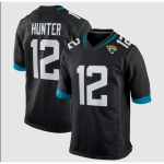Kvaliteetne tikitud NFL Jacksonville Jaguars 12 Trevor Lawrence'i s&auml;rk meestele F&auml;nnide spordir&otilde;ivad Black 12