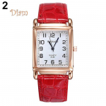 Dilara meeste naiste mood, kunstnahast rihm, ruudukujuline sihverplaadiga kvartsist analoog randmekellake punane