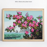 Teemantv&auml;rvimine T&auml;ispuurimine &Uuml;mmargused lilled Ristpistekomplektid Teemanttikandid Rhinestones Pildid 20X30