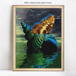 Rhinestone Conch Butterfly 5D DIY teemantmaaling Loomade teemanttikandid 20X30CM
