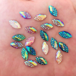 DIY 100 tk 6 * 12 mm AB Horse Eye Resin Kilpkonna lameda seljaga kivikivist pulmak&auml;sit&ouml;&ouml; 6mm*12mm mitmev&auml;rviline