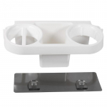 F&ouml;&ouml;niraami kammihoidja Vannitoa hoiustamisvahend Isekleepuv seinale kinnitatav alus &scaron;ampooni jaoks valge