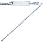 Les Tr&eacute;sors De Lily [E2529] - Gourmette Argent 'Bambino' argent&eacute; - 15 cm 4 mm h&otilde;be