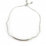 Les Tr&eacute;sors De Lily [M7277] - Bracelet Argent 'Chor&eacute;graphie' argent&eacute; (rhodi&eacute;) - 28x2 mm h&otilde;be