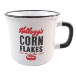 Kellogg's [Q0321] - keraamiline kruus 'Kellogg's' mustvalge (Corn Flakes) - 12x8 cm must