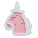 Les Tr&eacute;sors De Lily [Q4770] - Helendav puidust kaunistus 'Licorne My Unicorn' valge roosa - 13. 5x13 cm valge