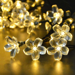 P&auml;ikesepatarei tuled 7m 50led virsiku lill veekindel v&auml;likaunistuste valgustus Fariy j&otilde;ulutuled pulmapidu aia v&auml;likaunistuste valgus 7M soe valge v&auml;rv