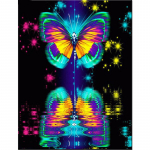 5D isetehtud teemantmaal V&auml;rviline liblikas teemanttikandid ristpistes kodukaunistus K&auml;sitsi valmistatud kingitused Round 20x30cm