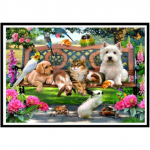 5D teemantmaal maastikumaal lumi loom hobune DIY ristpistes kleebitav dekoratiivmaal 40X50CM must