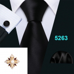 Barry.Wang Lips Meestele Prossid Tugev musta triibuline ruuduline kaelaside Hanky ​​mansetin&ouml;&ouml;bid Lavakujundaja pidulik N-5263