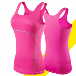 Jooga fitness vesti rihm Naiste treening T-s&auml;rk Sport Slim base Topid kiiresti kuivavad &uuml;hev&auml;rvilised pluusid XXL roosa