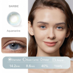 FreshGo Barbie v&auml;rvilised kontaktl&auml;&auml;tsed Kosmeetilised v&auml;rvilised silmal&auml;&auml;tsed Aastased v&auml;rvilised kontaktl&auml;&auml;tsed silmadele Ilu Pupillid akvamariin