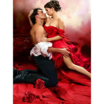 DIY teemantmaaling 5D tantsija paar t&auml;ispuuritud teemanttikandid, suudlus paarile, m&uuml;&uuml;k naisele k&auml;sit&ouml;&ouml;komplektid kodukaunistus Full Round 20x25CM