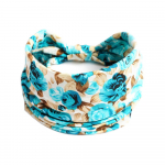 Puuvillane pehme pea&uuml;mbris Bandana turban elastne s&otilde;lme juukseaksessuaarid Vintage peapaelad laiad lilleprintid Boho 16