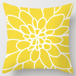 Kaasaegne lihtne kollase lilleline padjap&uuml;&uuml;r Kodu Diivan Padi padja kate Nimmepadjap&uuml;&uuml;r Padjap&uuml;&uuml;r Padjapadja nimme ilma Padja s&uuml;damikuta 45*45cm 60x60cm
