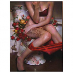 5D DIY T&auml;is&uuml;mmargune teemantmaaling Tualett Naine Teemanttikandid Kodukaunistus Full Round 20x25CM