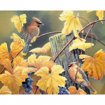 Teemantmaali lindude ja okste t&auml;ispuurkomplektid K&auml;sitsi valmistatud teemanttikandid mosaiikmaal Full Round 20x30CM