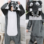 Loomakass Tiiger Kigurumi &Uuml;kssarvik Onesie T&auml;iskasvanud Teismelised Naiste Meeste Pidžaamad Naljakad Flanellist Soe Pehme Magamisriietus &Uuml;heosaline Jumpsuit Cosplay Kost&uuml;&uuml;m m
