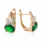 Kineli l&auml;ikivad rohelised tsirkoonist armsad k&otilde;rvar&otilde;ngad naistele Water Drop peened ehted