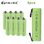 AA laetav aku koos keevituslappidega AA Ni-MH 1,2 V 2200 mAh eellaetud aku Philipsi elektripardli žileti hambaharja jaoks roheline