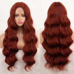 MISSQUEEN Black Water Wave parukas ilma tukkideta pitsist s&uuml;nteetilisest kiust pikast looduslikust lainelisest parukas igap&auml;evane naiste kandmine 60 CM