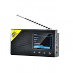 Digitaalne DAB- ja FM-raadio koos BT-ga, kaasaskantav digitaalraadio taaslaetav traadita DAB+FM-vastuv&otilde;tja koos must