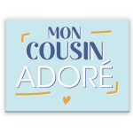 Les Tr&eacute;sors De Lily [A3630] &ndash; keraamiline magnet  Cousin  sinine (mu armastatud n&otilde;bu) - 8x6 cm mitmev&auml;rviline