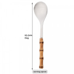 Naturaalsest bambusest k&auml;epidemega s&ouml;&ouml;giriistad, kuldsed serveerimislusikate s&ouml;&ouml;gin&otilde;ude komplekt roostevabast terasest suure varrega lusikaga k&ouml;&ouml;gin&otilde;ude komplekt 4Pcs h&otilde;be