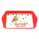 Les Tr&eacute;sors De Lily [R6565] &ndash; v&auml;ike melamiinist kandik 'Maman' oranž valge (maailma armsaim ema) - 21x14 cm oranž