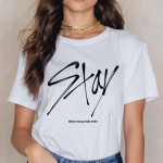 Stray Kids Harajuku Kpop vabaaja l&uuml;hikeste varrukatega T-s&auml;rk Naiste mood Ullzang Miroh T-s&auml;rk K Pop F&auml;nni T-s&auml;rk 90. ​​aastate Korea topid, naiste L