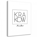 L&otilde;uenditr&uuml;kk Kirjeldus Krakow 40x60 valge/must