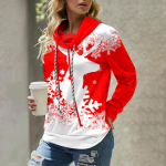 Nikitas naiste vabaaja j&otilde;ulude igap&auml;evane lumememm, tr&uuml;kitud pikkade varrukatega, kaelusega dressipluusid S punane