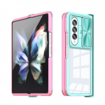 Kukkumisvastane l&auml;bipaistev akr&uuml;&uuml;list kokkuklapitav &uuml;mbris Samsung Galaxy Z Fold4 5g Fold 4 Slide Camera kaitse mobiiltelefonide &uuml;mbriste jaoks for samsung Z Fold 4 tumesinine v&auml;rv