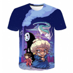 Anime Studio Ghibli Spirited Away 3D prinditud laste T-s&auml;rk Totoro Harajuku l&uuml;hikeste varrukatega s&auml;rk Suvine t&auml;nava vabaaja s&auml;rk 160