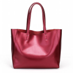 100% ehtsast nahast naiste k&auml;ekotid koos kotiga Lehma nahast kandekotid naistele suured &otilde;lakotid Elegantne ostukott veinipunane v&auml;rv