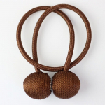 BELAVENIR 1 tk magnetkardin, seljaga kvaliteetne hoidik konks, lukuklamber, kardina side, pol&uuml;ester dekoratiivne koduaksessuaar 1PC kuld