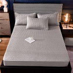 Paks madratsikate Paks tepitud &otilde;mmeldud voodipesu Tr&uuml;kitud voodipesu Suur libisemisvastane voodilina tolmukate ilma padjap&uuml;&uuml;rita Mattress Cover(100x200cm) hall