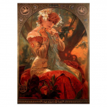 Vintage Woman Alphonse Mucha l&otilde;uendikunsti plakatid ja prinditud l&otilde;uendimaalid seinale Elutoa kodukaunistamise pildid Ilma raamita 40*50cm
