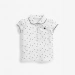 Br&auml;ndi Laste T-s&auml;rk Suvine Laste Top Polo Collar Pure Cotton Laste T-s&auml;rk 2T(90) valge