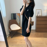 Musta seelikuga l&uuml;hikeste varrukatega kleit naistele suvine l&uuml;hikeste varrukatega rannapuhkuse vabaajakleidid S hall v&auml;rv