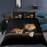 3D Fierce Beast voodipesukomplekt tiigri v&otilde;i l&otilde;vi mustriga tekikattega padjap&uuml;&uuml;r, 2/3 t&uuml;kki, pehme ja mugav kodukaunistus AU Single 140x210cm