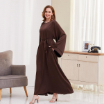 L&auml;his-Ida T&uuml;rgi Solid Plus Size mitmev&auml;rviline hommikumantli kleit Elegantne tavaline ballileit v&ouml;&ouml;ga Islami r&otilde;ivad naistele Ramadani palve xxl