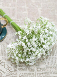 Kunstlilled Plastikust Beebi hinge&otilde;hku Lilled Faux Gypsophila DIY Lillekimbud Pruudi du&scaron;ipeoks Kodukontori aiakujundus valge