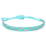 Boho Multicolored faceted Crystal Japan Miyuki Glass Seed Beads Woven Bracelet Women Men Boho Handmade Chic Fashion Jewelry Bracelet Style K white