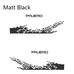 2 TK Mitsubishi Pajero autoukse k&uuml;lje PVC kleebised Auto vin&uuml;&uuml;lkile kleebised DIY dekoratsiooni stiili h&auml;&auml;lestamine Matt Black black