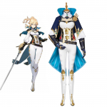 Jean Gunnhildr Cosplay kost&uuml;&uuml;misaapad T&auml;ielik eritellimusel valmistatud Jean Cosplay komplekt Halloweeni peoks L-(Suit+Wig)