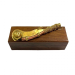 Messingist, vasest Boatswaini vile puidust kastiga Bosun Call Pipe meres&otilde;idu meremehe vile